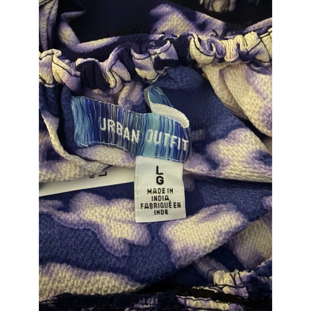 Urban Outfitters Sz L Women’s Baby Doll Pockets Lace Purple/Blue Strapless Dress - Picture 4 of 11